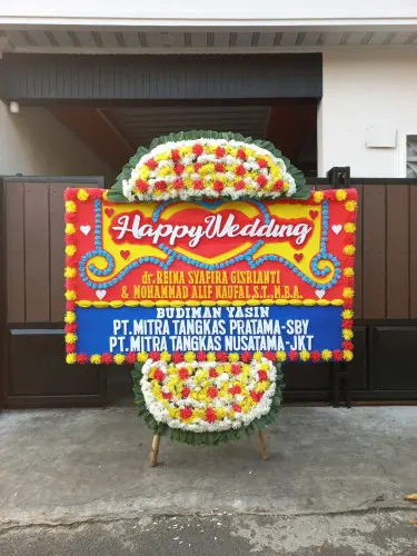 Papan Bunga Pernikahan satra