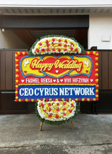 Papan Bunga Pernikahan satra