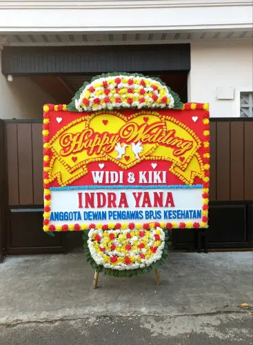 Papan Bunga Pernikahan satra